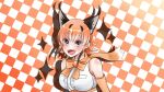  1girl animal_ears bare_shoulders blue_eyes caracal_(kemono_friends) cat_ears cat_girl elbow_gloves extra_ears gloves kemono_friends kemono_friends_v_project long_hair looking_at_viewer misaki_meiro orange_hair scarf shirt simple_background skirt sleeveless sleeveless_shirt smile solo upper_body virtual_youtuber 