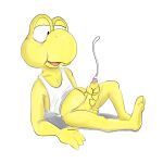 anthro balls bodily_fluids clothed clothing cum cumshot ejaculation genital_fluids genitals hi_res koopa koopa_troopa male mario_bros masturbation nintendo open_mouth pantsless partially_clothed penis relaxed_expression relaxing reptile scalie sitting solo turtle twerpishimp
