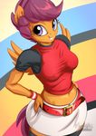  2017 anthro anthrofied clothing equine female friendship_is_magic mammal my_little_pony mysticalpha pegasus scootaloo_(mlp) solo wings 