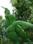 3d_(artwork) absurd_res anthro areola big_breasts big_butt biped breasts butt digital_media_(artwork) eyelashes female generation_5_pokemon green_body hi_res huge_breasts magicallylewd nintendo nipples nude pokemon pokemon_(species) pupils serperior solo thick_thighs