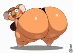 animal_crossing animated anthro big_butt breasts butt canberra_(animal_crossing) clothing female huge_butt hyper hyper_butt koala legoskellydude looking_at_viewer looking_back mammal marsupial nintendo panties solo tongue tongue_out twerking underwear vombatiform
