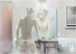  angry bathroom clothing fuzzle_(artist) invalid_color male mammal rat reflection rodent shower steam tears underwear 