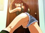  1girl ass black_lagoon breasts censored masturbation pussy pussy_juice pussy_juice_trail revy revy_(black_lagoon) shorts_aside solo spread_legs 