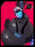 big_butt black_body black_fur breasts butt canid canine canis epic_games female fortnite fur genitals looking_at_viewer mammal mrdexxxs nipples pack_leader_highwire presenting presenting_hindquarters presenting_pussy pussy rear_view solo thick_thighs wolf