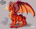  2005 dragon feral hi_res ignitus male membranous_wings model_sheet official_art scalie simple_background solo spyro_the_dragon video_games wings 
