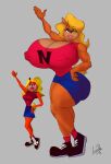 activision anthro bandicoot big_breasts big_butt blonde_hair breasts butt crash_bandicoot_(series) erect_nipples female hair hi_res huge_breasts larger_female lips mammal marsupial nipples olozva pose size_difference solo tawna_bandicoot thick_lips thick_thighs wide_hips