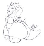 big_butt butt female generation_1_pokemon hi_res huge_butt hyper hyper_butt mature_female nidoqueen nintendo pokemon pokemon_(species) snekkobean solo thick_thighs