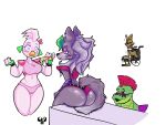 alligator alligatorid animatronic anthro avian big_butt bird bracelet burntrap_(fnaf) butt canid canine canis chicken clothed clothing crocodilian disability eyeshadow eyewear female five_nights_at_freddy&#039;s five_nights_at_freddy&#039;s:_security_breach food galliform gallus_(genus) glamrock_chica_(fnaf) group hi_res jewelry lagomorph leporid machine makeup male mammal meme mohawk montgomery_gator_(fnaf) phasianid pizza pogchamp rabbit reptile robot roxanne_wolf_(fnaf) scalie scottgames spiked_bracelet spikes steel_wool_studios stormkinght sunglasses tail vehicle wheelchair wolf