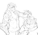  2015 anthro clothing feline fur jacketbear male mammal nekojishi sketch tagme tiger 