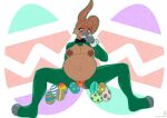 absurd_res anthro archie_comics areola belly big_belly big_breasts blush bodily_fluids bow_tie breasts brown_areola brown_body brown_fur brown_hair brown_nipples bunnie_rabbot clothed clothing cybernetics cyborg digital_media_(artwork) egg female fur genital_fluids genitals green_eyes hair hi_res jorge-the-wolfdog lagomorph leporid long_ears looking_at_viewer machine mammal nipples nude open_mouth oviposition playboy_bunny playboy_outfit pregnant pregnant_anthro pregnant_female pussy rabbit sega simple_background solo sonic_the_hedgehog_(archie) sonic_the_hedgehog_(comics) sonic_the_hedgehog_(series) tail thick_thighs