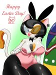 anthro big_breasts breasts calico_cat domestic_cat easter easter_egg eyewear felid feline felis female glasses gomezcat holidays katy_cali mammal solo wide_hips