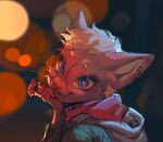 anthro biped blue_eyes bust_portrait bypbap clothed clothing domestic_cat effie_(bypbap) eyewear felid feline felis female glasses hair hand_on_own_chin heart_eyes heart_symbol hoodie looking_at_viewer mammal portrait scarf short_hair solo topwear