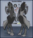 anthro canid canine canis female hi_res mammal miller model_sheet solo wolf zhekathewolf ztw2024 ztwarts