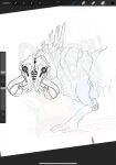 hi_res line_art monster unfinished