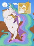 absurd_res anthro anthrofied big_breasts blush bodily_fluids breasts butt clothing cum ejaculation equid equine female friendship_is_magic genital_fluids genitals hasbro hi_res hoof_shoes horn horseshoe huge_breasts humiliation mammal masturbation my_little_pony mythological_creature mythological_equine mythology pacificside18 penetrable_sex_toy penetration penis phathusa portal pregnant princess_celestia_(mlp) public public_humiliation scroll sex sex_toy solo speech_bubble third-party_edit thought_bubble unicorn vaginal vaginal_fluids winged_unicorn wings