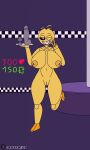  2024 absurd_res avian big_breasts bird breasts chicken female five_nights_at_freddy&#039;s five_nights_at_freddy&#039;s_2 galliform gallus_(genus) hi_res invalid_tag machine nude phasianid robot scottgames smile solo strip_game therobotnsfw thick_thighs thighs toy_chica_(fnaf) wide_hips 