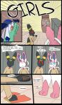 absurd_res boxers_(clothing) clothed clothing comic crossdressing dialogue duo eeveelution female femboy forced generation_2_pokemon generation_4_pokemon generation_6_pokemon glaceon glacey_frost_(the_go1den_fox) hi_res locker_room looking_at_another male male/female matachu nintendo paws pokemon pokemon_(species) school_uniform shocked sid_(matachu) stacy_(matachu) stressed sylveon umbreon underwear uniform yelling