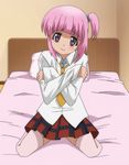  1girl ami bed idol_kouhosei loli pink_hair 