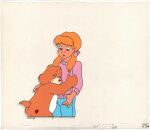 animation_cel anthro bear care_bears duo female happy hug human male mammal official_art unknown_artist