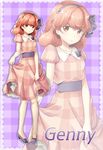  alternate_costume breasts character_name contemporary dress fire_emblem fire_emblem_echoes:_mou_hitori_no_eiyuuou frills full_body hairband high_heels highres jenny_(fire_emblem) looking_at_viewer orange_eyes pink_hair plaid plaid_background plaid_dress short_hair skirt_hold small_breasts smile solo standing yuino_(fancy_party) zoom_layer 