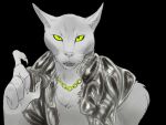  anthro badboy chain claws clothing domestic_cat felid feline felis greenzlie hi_res humanoid jacket leather male male/male mammal sketch solo topwear yakuza_(gangster) 