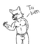  albertomanchego anthro canid canine canis humanoid male mammal shirtless solo wolf 