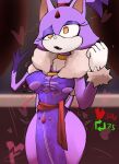  absurd_res anthro blaze_the_cat breast_expansion breasts clothing domestic_cat dress expansion felid feline felis female hi_res hip_expansion mammal nipple_outline postpluvial sega solo sonic_the_hedgehog_(series) 