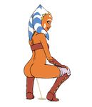  ahsoka_tano alien alpha_channel blue_eyes boots butt clone_wars clothed clothing crouching female fingerless_gloves footwear full-length_portrait gloves humanoid looking_back orange_skin pants pants_down partially_clothed peeing portrait rear_view simple_background smile solo star_wars togruta tourbillon transparent_background urine 
