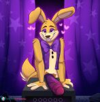  2024 4_fingers anthro artist_name bedroom_eyes big_penis bow_tie buckteeth clothing curtains detailed_background digital_drawing_(artwork) digital_media_(artwork) erection fingers five_nights_at_freddy&#039;s five_nights_at_freddy&#039;s_vr:help_wanted fluffy fluffy_tail fur genitals glitchtrap heart_symbol hearts_around_head hi_res inside lagomorph leporid long_ears looking_at_viewer male mammal mandyfoxy mostly_nude multicolored_body multicolored_fur narrowed_eyes penis purple_eyes rabbit scottgames seductive short_tail smile solo stitch_(sewing) subscribestar subscribestar_logo tail tan_body tan_fur teeth topwear two_tone_body two_tone_fur vest watermark yellow_body yellow_fur 