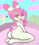  2017 anthro candy female food lagomorph mammal not_safe_for_reality nude rabbit solo 