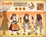  2024 absurd_res anthro apron artist_name baked_goods baker baking belly big_belly big_butt bovid butt caprine cervine clothed clothing deer digital_drawing_(artwork) digital_media_(artwork) dress english_text female fur goat hair hatwolf hi_res hooves horn mammal model_sheet navel nude overweight signature simple_background smile solo standing tail teats text thick_thighs udders watermark white_body white_fur 