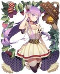  bad_id bad_pixiv_id bangs black_choker black_legwear blunt_bangs carchet choker christmas closed_mouth commentary_request dress eyebrows_visible_through_hair food fruit fur_trim hair_ornament hand_up highres long_hair looking_at_viewer merry_christmas original purple_eyes purple_hair raspberry sash short_dress smile solo thighhighs transparent_background twintails very_long_hair 