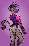  balls butt clothed clothing fur g-h- gentleman hyaenid jay_(g-h-) looking_at_viewer male mammal smile solo teasing 