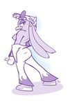  2017 anthro avian bandanna beak bird breasts butt clothing eyewear female gloves josephtl nude side_boob simple_background smile solo sonic_(series) sonic_riders swallow_(bird) wave_the_swallow white_background 