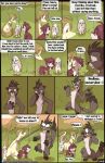 anthro bandicoot black_body black_fur black_hair feet female feral fingerless_(marking) flint_(fuf) fuf fur green_hair group hair half-closed_eyes hi_res hug liam_(fuf) male mammal marsupial murid murine mustelid musteline narrowed_eyes outside plant purple_body purple_fur rat reptile rita_(fuf) rodent scalie shrub snake tail tail_tuft tentacles tesla_(fuf) toeless_(marking) true_musteline tuft weasel white_body white_fur white_hair