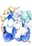  &lt;3 2017 anthro anthrofied big_breasts blue_eyes blue_hair blush breasts claws female gearfactory hair long_hair mammal marine mustelid nintendo nipples nude open_mouth pink_nose pok&eacute;mon pok&eacute;mon_(species) pok&eacute;morph primarina pussy samurott simple_background video_games white_skin 