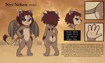  2017 anthro balls big_balls big_butt brown_hair butt cub cute digital_media_(artwork) eyelashes feathered_wings feathers feline flaccid fur hair male mammal model_sheet nipples nude nyx_neferu penis small_penis solo sphinx text wings young zekromlover 