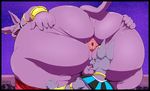  anal_prolapse anthro anus balls beerus bent_over big_anus big_butt butt cat champa claws close-up clothed clothing dragon_ball dragon_ball_super dragon_ball_z ear_piercing fangs feline hand_on_butt huge_anus huge_butt long_ears looking_back male male/male mammal open_mouth overweight pants piercing presenting presenting_anus presenting_hindquarters prolapse sharp_claws sharp_teeth size_difference smile soulman1 spread_butt spreading squint standing sweat teeth thick_thighs tongue wide_hips yellow_eyes 