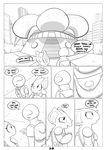  2017 anon anthro black_and_white comic dialogue english_text female horn human humanoid mammal monochrome nidoqueen nintendo pok&eacute;mon pok&eacute;mon_(species) pokemon_gym queenie_(shoutingisfun) shoutingisfun text video_games 