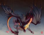  claws digital_media_(artwork) dragon feral membranous_wings shinerai solo spines wings 