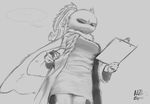  ... antennae anthro arthropod clipboard female frown greyscale insect lab_coat low-angle_view monochrome moth napalm_express scientist short_stack speech_bubble wings 