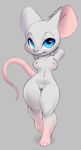  2017 4_toes anthro bedroom_eyes big_ears breasts digital_media_(artwork) female grey_background half-closed_eyes hands_behind_head inviting looking_at_viewer mammal mouse navel nipples nude pussy rodent seductive simple_background smile solo toes voluptuous wide_hips xylas 
