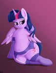  andelai clothing equine friendship_is_magic horn horse legwear lingerie mammal my_little_pony overweight pantyhose purple_eyes unicorn wide_hips 