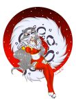  absurd_res anthro bell bell_collar big_tail clothing collar eyewear felid female glasses hair hi_res kinkypeach lingerie long_hair long_tail makeup mammal midriff ornament pantherine silver_hair snow snow_leopard solo tail titania_(chromatic_bard) trans_(lore) trans_woman_(lore) wearing_glasses 