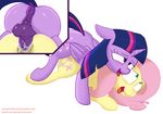  ahegao balls blush cum cum_in_pussy cum_inside cutie_mark equine female fluttershy_(mlp) friendship_is_magic horse intersex intersex/female invalid_tag looking_pleasured mammal my_little_pony nude pony purplealacran pussy pussy_juice tongue tongue_out twilight_sparkle_(mlp) 