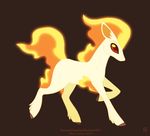  ambiguous_gender animated fennecsilvestre feral flaming_hair flaming_tail fur hair hooves nintendo pok&eacute;mon pok&eacute;mon_(species) ponyta red_eyes solo video_games white_fur 