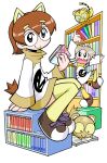 &gt;_&lt; :&gt; animal_ear_fluff animal_ear_hood animal_ears animal_print black_eyes black_outline black_tail blush_stickers book bookshelf brown_collar brown_footwear brown_fur brown_tail brown_trim closed_mouth coco_(toranoana) collar collared_dress collared_shirt colored_inner_hair colored_sclera cub detached_hood double-parted_bangs double_horizontal_stripe dress fake_animal_ears fang full_body glasses green_sclera hair_ornament hairclip holding holding_book hood horizontal-striped_sleeves horizontal-striped_thighhighs kauberu_kotora kotora_(toranoana) leg_up legs_apart legs_together light_brown_hair logo_print long_shirt long_sleeves looking_at_viewer looking_down mukku_(mook-tv) multicolored_hair official_art open_mouth outline parted_bangs print_shirt purple_eyes reading rimless_eyewear round_eyewear second-party_source shirt shoes short_hair simple_background small_pupils smile smilo_(toranoana) sneakers straight_hair striped_clothes striped_fur striped_shirt striped_sleeves striped_tail striped_thighhighs sweatdrop tail thighhighs tiger tiger_ears tiger_girl tiger_print tiger_tail tongue tora_da_yo. toranoana triple_horizontal_stripe turtleneck turtleneck_dress turtleneck_shirt very_short_hair white_background white_dress white_shirt white_sleeves wide_sleeves yellow_collar yellow_fur yellow_hood yellow_sclera yellow_tail yellow_thighhighs 