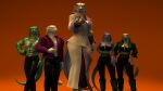 16:9 3d_(artwork) angry anthro belt big_breasts blue_body boots bottomwear bra breasts brown_eyes clothing coat digital_media_(artwork) ear_piercing elapid_(snake) erika_(petruz) female footwear gem green_body green_scales grey_body group hand_on_hip hi_res high_heeled_boots high_heels holding_gem holding_object jacket jewelry leather leather_clothing looking_at_viewer male mamba narrowed_eyes orange_eyes pants petruz_(copyright) piercing reptile ring scales scalie shoes simple_background snake snake_(petruz) source_filmmaker_(artwork) thevestige tongue tongue_out topwear underwear white_body white_eyes widescreen yellow_eyes