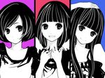  a~chan bad_id bad_pixiv_id black_hair column_lineup grey_eyes hands kashiyuka multiple_girls multiple_monochrome nocchi_(perfume) perfume wogura 