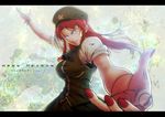  blue_eyes braid china_dress chinese_clothes dress hat highres hong_meiling long_hair momoman_(pink_voltage) red_hair solo touhou twin_braids 
